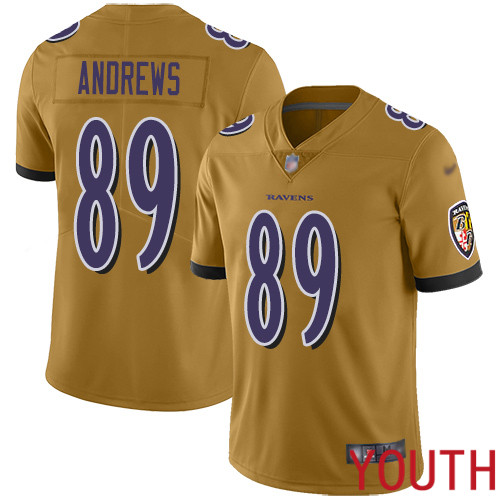 Baltimore Ravens Limited Gold Youth Mark Andrews Jersey NFL Football 89 Inverted Legend